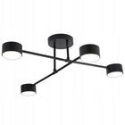 Lampa Sufitowa Wisząca Żyrandol Spot Halogenowa Czarna 4x GX53 oprawa oświetleniowa metalowa do salonu kuchni jadalni