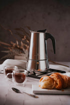 Kawiarka zaparzacz do kawy espresso 12 filiżanek 600 ml indukcja edenberg kafetiera moka, stalowa srebrna