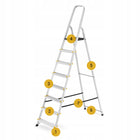 Drabina aluminiowa domowa jednostronna schodki higher 8 stopni 125kg do remontu i prac malarskich, podest 162 cm