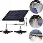 Lampa wisząca lampa solarna 6 -punkty światła zintegrowane źródło LED żyrandol sufitowy czarny klasa energetyczna A
