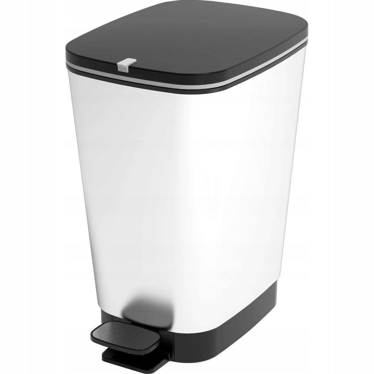 Kosz na śmieci 35 L KIS Chic Bin M, Steel pojemnik kuchenny jednokomorowy srebrny