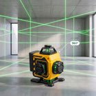 Poziomica laserowa płaszczyznowa laser krzyżowy 360 4D 16 linii PRO zielony niwelator do glazury, remontu i montażu