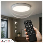 Lampa sufitowa Plafon LED ściemnialna 60cm Biały panel okrągły pilot duża oprawa do salonu i sypialni, regulacja