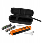 NEO TOOLS Wkrętak Akumulatorowy Śrubokręt 4V, USB-C + Zestaw Bitów Etui do skręcania mebli, montażu i drobnych napraw