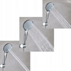 Terra Home Premium srebrny słuchawka prysznicowa okrągła chromowana, 3 funkcje, głowica natryskowa