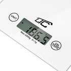 Elektroniczna waga kuchenna szklana ekran LCD tara do ważenia produktów, do pieczenia i gotowania, biała