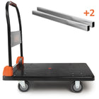 Wózek transportowy platformowy magazynowy platforma transportowa składany do przewożenia towarów, udźwig 300 kg, 1 półka