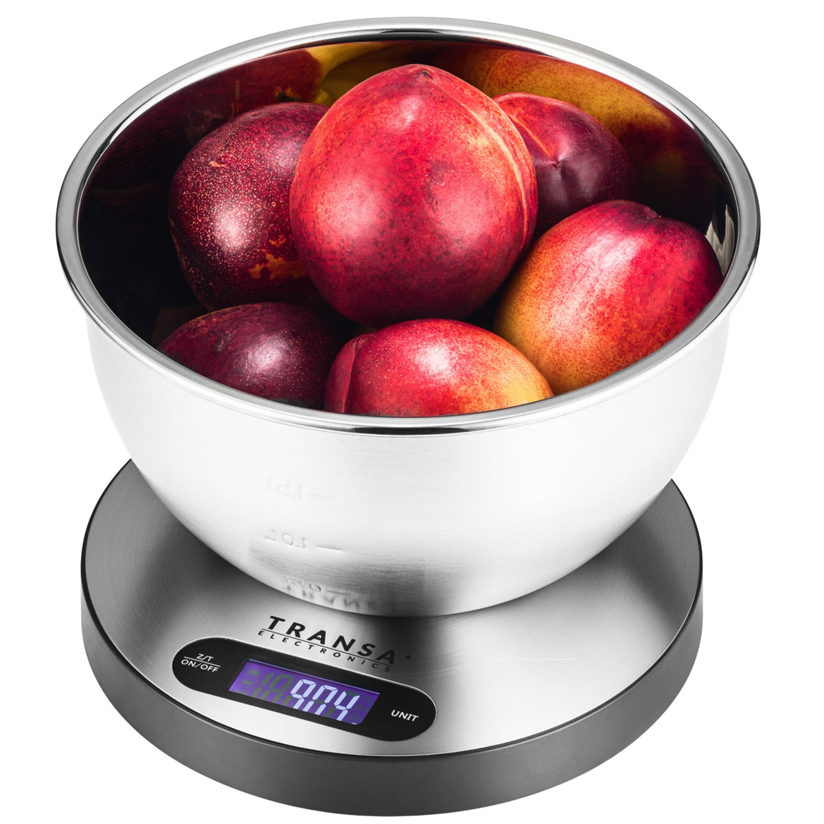 Waga kuchenna elektroniczna z miską BowlScale precyzyjna dotykowy panel LCD do odmierzania składników, tara, 5 kg