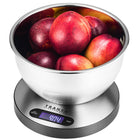 Waga kuchenna elektroniczna z miską BowlScale precyzyjna dotykowy panel LCD do odmierzania składników, tara, 5 kg