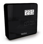 Tech R-10b czarny regulator pokojowy przewodowy do listwy L-10 kc523 termostat sterowanie temperaturą ogrzewania