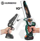 Piła łańcuchowa akumulatorowa 4.0Ah PRO gałęziówka 10"+ 8'' pilarka humberg