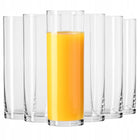 Szklanki do drinków soku Balance KROSNO 6 szt 230 ml Pure rurka zestaw na koktajle i lemoniadę, bezbarwne szkło, można