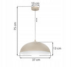 Lampa wisząca sufitowa żyrandol misa kaszmirowa BEŻ środek biały do kuchni E27, 1 punkt świetlny, tworzywo sztuczne, 60