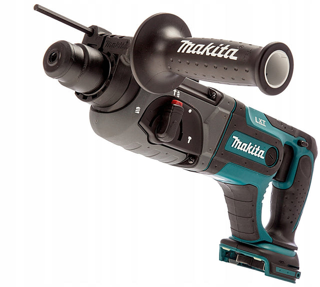 Makita DHR241Z młotowiertarka akumulatorowa SDS plus 18V 3 funkcje 2.0J wiertarka udarowa do betonu, kucia i wiercenia, otwory do 20 mm