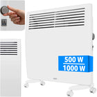 Grzejnik elektryczny energooszczędny konwektorowy VECTO 1000W 1kW+TERMOSTAT 468 mm 460 mm grzewcza biały