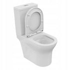 Kompakt WC wirowy poziomy lavita ecolet 3.0 z deską wolnoopadająca miska ustępowa bezkołnierzowa do łazienki, 35x66x83