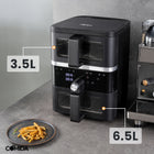 Frytkownica beztłuszczowa Dwukomorowa 10l Air Fryer Comida 2500W 10xprogram czarny
