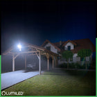 Halogen naświetlacz LED 50W zewnętrzny lampa z czujnikiem ruchu Garaż reflektor IP44 6000 lm zimne białe światło 6500 K