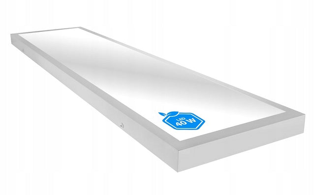 Panel LED Sufitowy 40W natynkowy 90 x 30cm Plafon Biały oprawa oświetleniowa do wnętrz, neutralna barwa światła, zintegrowane źródło