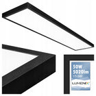 Panel Plafon Natynkowy Sufitowy Oprawa LED 50W 5020lm CC 120x30cm Czarny lampa do wnętrz, neutralne białe światło