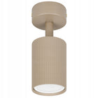 LAMPA SUFITOWA GU10 LED wisząca żyrandol kinkiet Beżowa Kaszmir ryflowana oprawa punktowa cylindryczna maks. 35 W