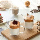 6x SZKLANKI TERMICZNE DO KAWY 400ML ZESTAW SZKLANEK DO LATTE HERBATY KUBKI z podwójną ścianką, bezbarwne szkło
