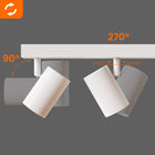 Oprawa Halogenowa 3X GU10 Lampa Sufitowa Natynkowa Ruchoma SPOT Kinkiet listwa oświetleniowa biała prostokątna 38 cm do
