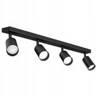 Lampa Sufitowa Żyrandol Plafon Tuby Metal SPOT LED 4xGU10 oprawa oświetleniowa do salonu kuchni korytarza, czarna