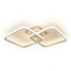 Lampa Sufitowa LED Żyrandol Kwadratowy Biały Nowoczesny 42W 3000K oprawa do salonu i jadalni, ciepła barwa, 2 punkty