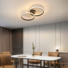 Żyrandol czarny lampa wisząca z funkcją ściemniania, pilot, nowoczesny styl, do sypialni, 38W plafon LED okrągły 55 cm