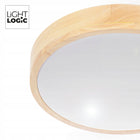 Plafon LED drewno LL picof PLAFON2 okrągły 16,5W 27,5cm lampa sufitowa, oprawa ze zintegrowanym źródłem światła, biała