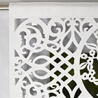 Firanka gotowa panel ażurowy filc z koralikami firana dekoracyjna 90x100 cm ekran okienny z poliestru, wzór