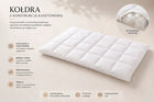 Kołdra puchowa 160x200 1400g CAŁOROCZNA KREMOWA lub RÓŻOWA lub BIAŁA pierzyna, bawełniane poszycie, tekstylia do