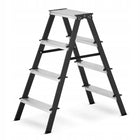 Drabina drabinka domowa 2x4 dwustronna składana mocna 150 kg higher schodki stalowa, podest 81 cm, wysokość robocza
