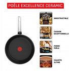 Patelnia ceramiczna Tefal Excellence Ceramic 20cm do smażenia, na indukcję, gaz i kuchnie elektryczne, okrągła
