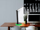 LAMPKA NA BIURKO BIURKOWA LED DO CZYTANIA SZKOLNA DOTYK REGULOWANA RGB USB lampa stołowa ściemniana czarna 35 cm 9 W