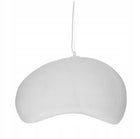 Lampa sufitowa nowoczesna 40cm 12W żarówka E27 styl japandi wabi-sabi wisząca, biały klosz z tworzywa, 1 punkt świetlny