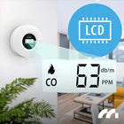Czujnik czadu i dymu detektor tlenku węgla certyfikowany alarm 2w1 LCD bezprzewodowy wykrywacz zagrożeń do domu i