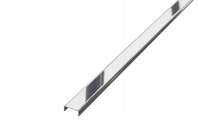 Listwa dekoracyjna C srebrny połysk 2cm x 270cm profil do płytek, wykończenie krawędzi glazury, narożnik