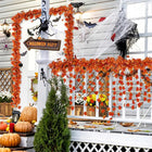 12x Girlanda Jesienna Liście Klonu 240 cm Dekoracja Na Halloween Dekoracja sztuczna ozdoba do wnętrz, pomarańczowy