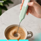 Spieniacz do mleka kawy elektryczny ręczny mocny ubijaczka USB 3 tryby 2w1 mieszadło do cappuccino i latte, dwie