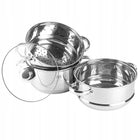 GARNEK DO GOTOWANIA NA PARZE PAROWAR 3,3L 20CM GARNEK INDUKCJA GAZ GARNKI 3 poziomy, zmywarka, kuchnie ceramiczne