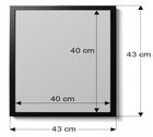 Ramka na zdjecia 40x40 czarna rama z plexi na zdjęcie plakat prezent mdf oprawa fotografii, dekoracja ścienna do salonu