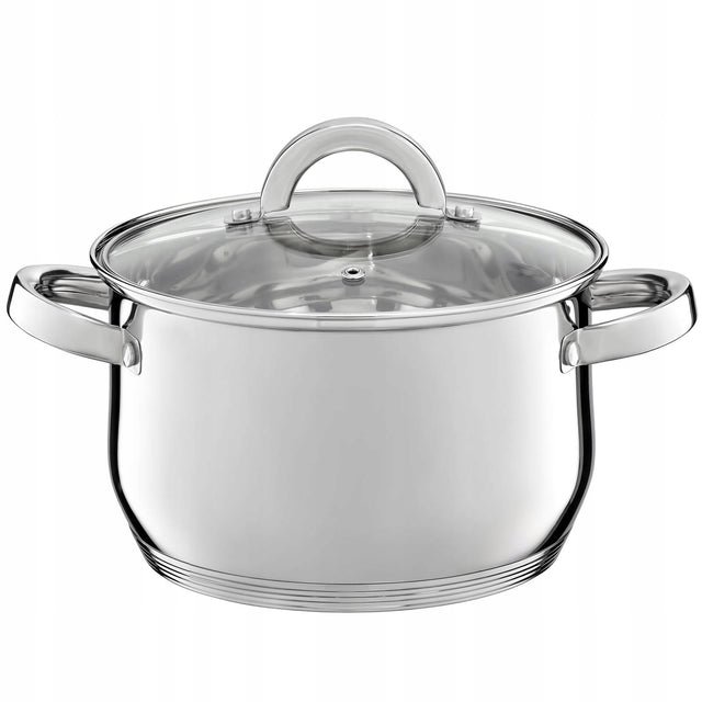 Ambition berry garnek z pokrywką 20 CM 3,5 L stal naczynie kuchenne do gotowania, nierdzewne, tradycyjne