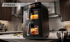 Frytkownica Beztłuszczowa Air Fryer 12l 3300W Frytownica Dwukomorowa Tacka czarny