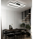 Lampa Sufitowa LED Wisząca Nowoczesna Żyrandol Plafon 48W Biała Neutralna do salonu i jadalni, aluminiowa, 2 punkty