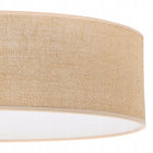 Lampa sufitowa plafon duży abażur boho juta beżowy 50cm do sypialni salonu klosz okrągły, oprawa na żarówkę E27, bez