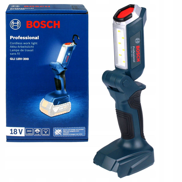 Latarka akumulatorowa LED GLI 18V-300 bosch lampa robocza, oświetlenie warsztatowe i przenośne