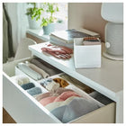 Ikea skubb komplet pojemników 6 szt. biały organizer do szuflady, wkłady do szafy, przechowywanie ubrań, 56 cm