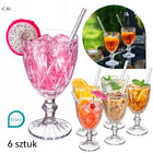 Kieliszki Kryształowe do Wina Drinków Wody karo 310ml Zestaw 6szt Szkło Kpl 310 ml bezbarwny